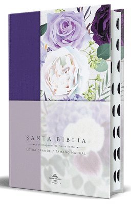 Biblia Rvr1960 Tapa Dura Y Tela Morada Con Flores Tamaño Manual Con Índice / Spa Nish Bible Rvr 1960, Hardcover, Purple Cloth with Flowers, Handy Size 1