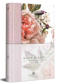 bokomslag KJV Holy Bible, Large Print Medium Format, Pink Cloth Hardcover with Floral Design, Ribbon Marker, Red Letter