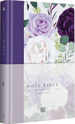 bokomslag KJV Holy Bible, Large Print Medium Format, Purple Cloth Hardcover W/Ribbon Marker, Red Letter