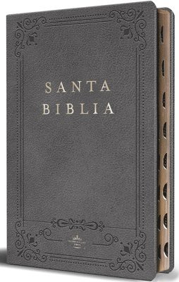 Biblia Rvr 1960 Letra Grande Tamaño Manual, Piel Gris Con Índice / Spanish Bible Rvr 1960 Handy Size Large Print Leathersoft Gray with Index 1