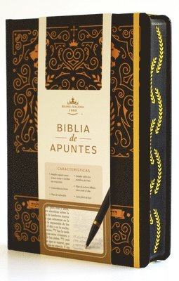 bokomslag Biblia de Apuntes Rvr 1960 Td, Negro Y Oro (Edición Cantos Pintados) / Spanish Journaling Bible Rvr 1960 Hc Black and Gold