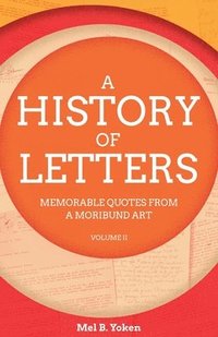 bokomslag A History of Letters, Volume II