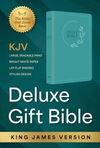 bokomslag KJV Holy Bible: Deluxe Gift Bible - Turquoise Circle Leaf: King James Version Bible