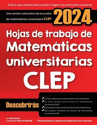 bokomslag Hojas de trabajo de matemticas universitarias CLEP