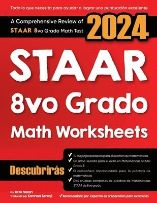 Reza Nazari - Hojas de trabajo de matemáticas de STAAR 8vo Grado, Häftad