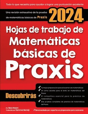 bokomslag Hojas de trabajo de matemticas bsicas de Praxis