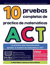 bokomslag 10 pruebas completas de prctica de matemticas ACT