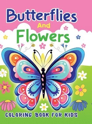 bokomslag Butterflies And Flowers Coloring Book For Kids