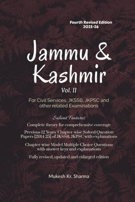 bokomslag Jammu & Kashmir (Vol. II) Fourth Edition - For Civil Services, JKSSB, JKPSC and other related Examinations