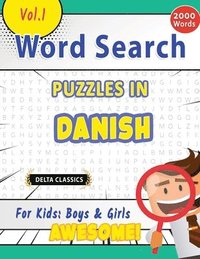 bokomslag Word Search Puzzles in Danish for Kids