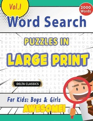 bokomslag Word Search Puzzles in Large Print for Kids