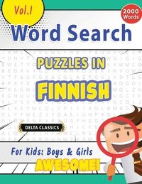 bokomslag Word Search Puzzles in Finnish for Kids