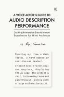 bokomslag Voice Actor's Guide to Audio Description Performance