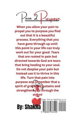 Shakila Kendall - Pain 2 Purpose, Häftad