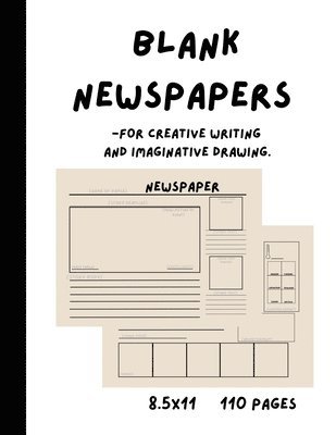 bokomslag Blank Newspapers for Creative Writing and Imaginative Drawing