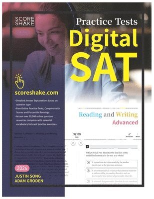 bokomslag Scoreshake Digital SAT Reading and Writing Advanced Practice Tests