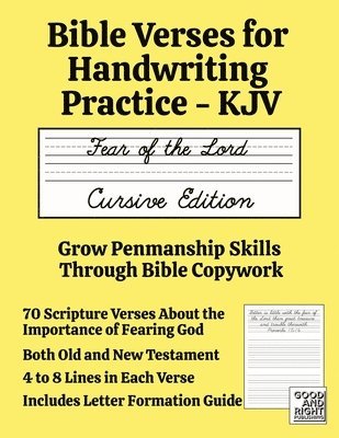 bokomslag Bible Verses for Handwriting Practice - KJV: Fear of the Lord Cursive Edition