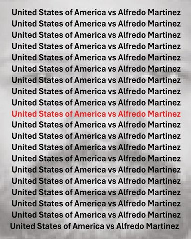 Ronald Sosinski - United States vs Alfredo Martinez, Inbunden