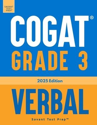 bokomslag COGAT Grade 3 Verbal: 3 Practice Tests - Level 9