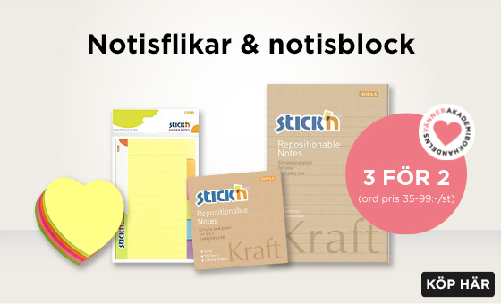 Notisflikar 3 för 2