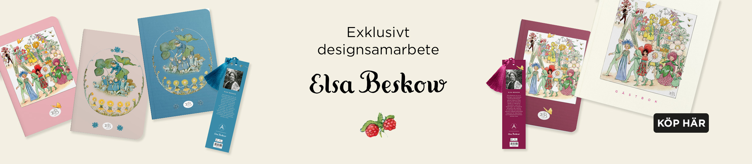 Designsamarbete med motiv av Elsa Beskow