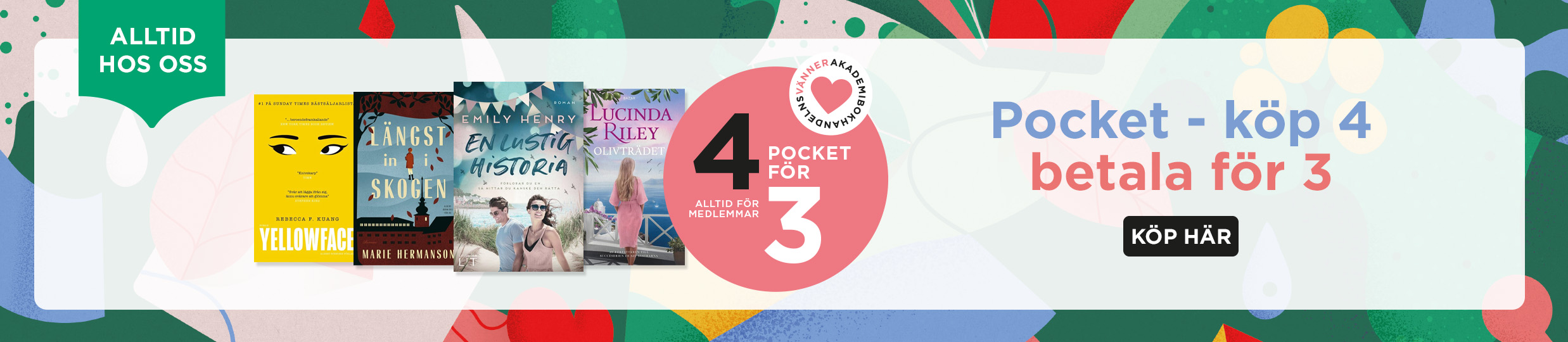 Pocket - köp 4, betala för 3