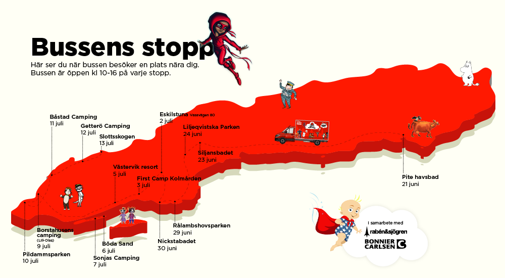 Akademibokhandelns pop up-buss - Akademibokhandeln